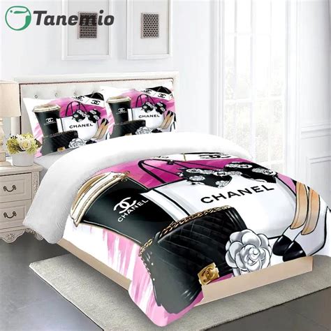 chanel queen comforter set|coco chanel bedding set.